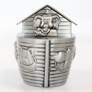 Pewter Noah’s Ark Bank with Custom Engraving - Things Engraved