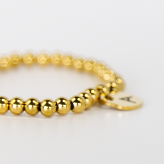 Custom Heart Charm Bracelet - Gold - Things Engraved