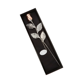 Two Tone Metal Rose With Engravable Tag - Things Engraved