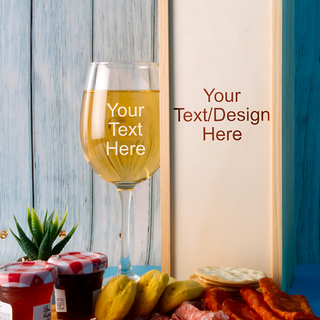 Wine Glass with Wine Box Set - Things Engraved