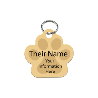 Custom Paw Print Pet Tag - Things Engraved