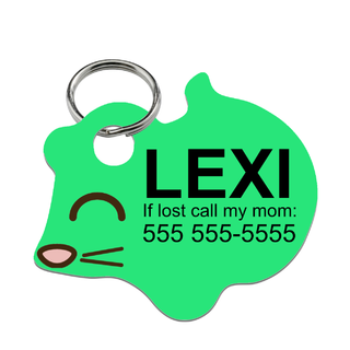 Cute Mouse Shaped Pet Tag - Things Engraved