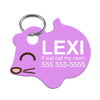 Cute Mouse Shaped Pet Tag - Things Engraved