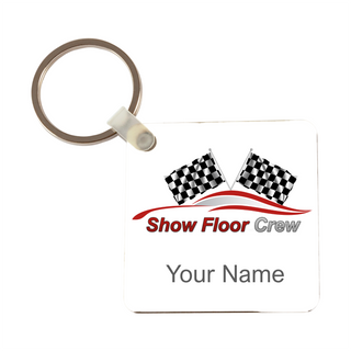 Car Dealership Floor Crew Square Keychain - Things Engraved