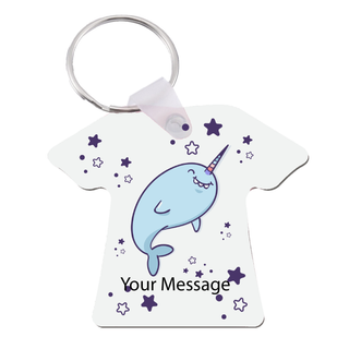 Custom Narwhal Shirt Keychain - Things Engraved