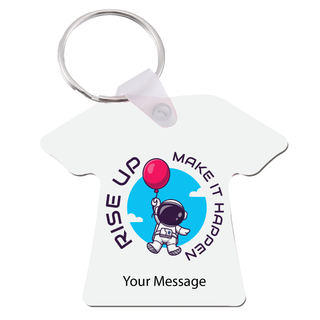 Custom Make it Happen Shirt Keychain - Things Engraved