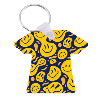 Custom Smiley Face Shirt Keychain - Things Engraved