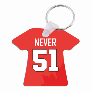 Never 51 Hockey Jersey Keychain - Things Engraved