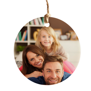 Personalized Round Christmas Ornament - Double Sided - Things Engraved