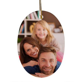 Personalized Oval Christmas Ornament - Double Sided - Things Engraved