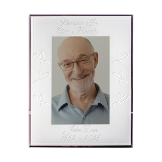 Forever in our Hearts Glass Picture Frame - Portrait - Things Engraved
