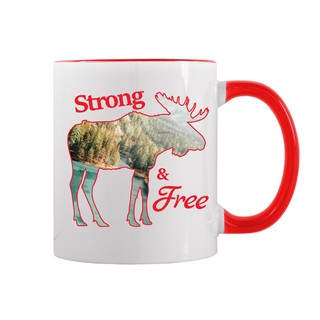 Strong & Free Ceramic Mug 11 oz - Things Engraved
