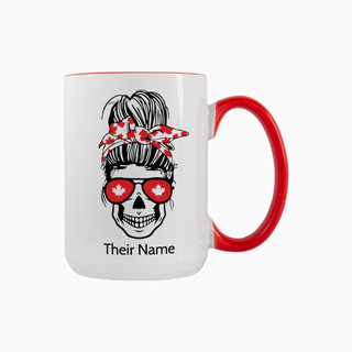 Patriotic Skull Custom Ceramic Mug 15 oz - Things Engraved