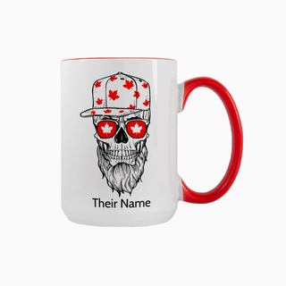 Patriotic Skull Custom Ceramic Mug 15 oz - Things Engraved