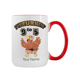 Dancing Turkey Mug 15 oz - Things Engraved
