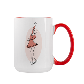 Figure Skater Ceramic Mug 15 oz - Things Engraved