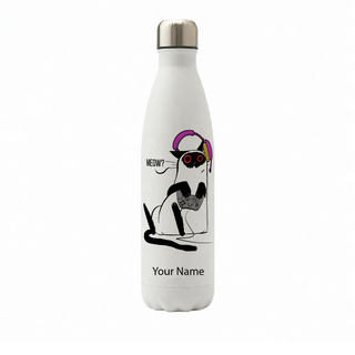 Gaming Cat Vacuum Water Bottle 25 oz - Things Engraved