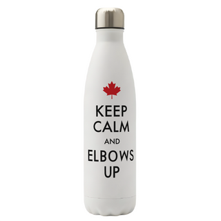 Keep Calm and Elbows Up Vacuum Bottle - Things Engraved