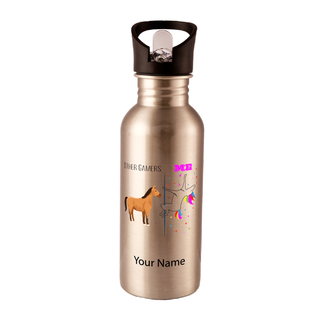 Gaming Unicorn Water Bottle 600ml - Things Engraved