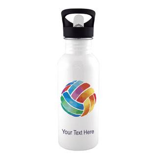 Rainbow Volley White Water Bottle - Things Engraved