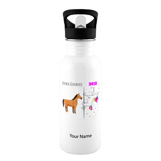Gaming Unicorn Water Bottle 600ml - Things Engraved