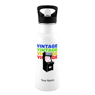 Vintage Gamer Water Bottle 600ml - Things Engraved