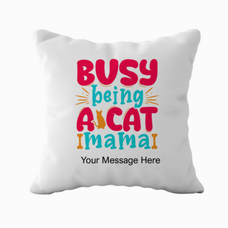 Custom Cat Mama Cushion 18" x 18" - Things Engraved