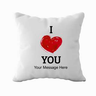 Custom I Love You Cushion 18" x 18" - Things Engraved