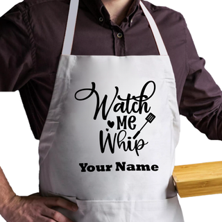 Watch Me Whip Custom Adult Size Apron - Things Engraved