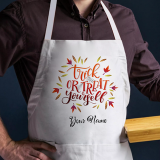 Trick or Treat Yourself Custom Adult Apron - Things Engraved