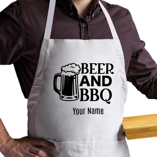Beer and BBQ Adult Size Apron - Things Engraved