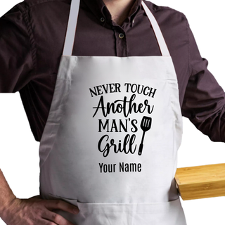 Never Touch Another Man's Grill Adult Size Apron - Things Engraved