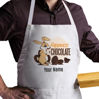 Happiness is Chocolate Adult Size Apron - Things Engraved