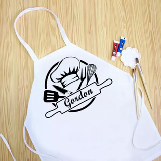 Rolling Pin Youth Apron WHITE - Things Engraved