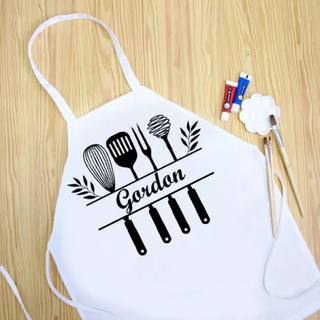 Chef's Tools Youth Apron WHITE - Things Engraved