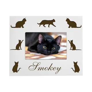 Cat Memorial Custom Engraved Wooden Photo Frame - Things Engraved
