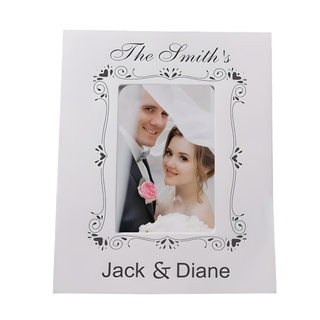 Custom Engraved Wedding MDF Photo Frame - Things Engraved