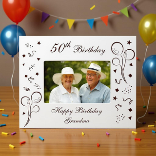 Custom Engraved Birthday Picture Block 4" x 6" - Things Engraved