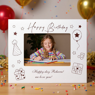 Custom Engraved Happy Birthday Picture Block 4" x 6" - Things Engraved