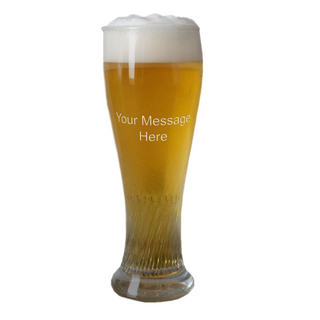 Pilsner Glass Ripple Design Custom Engraved - Things Engraved