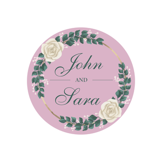 The Happily Ever After Wedding Monogram Round Coaster - Things Engraved