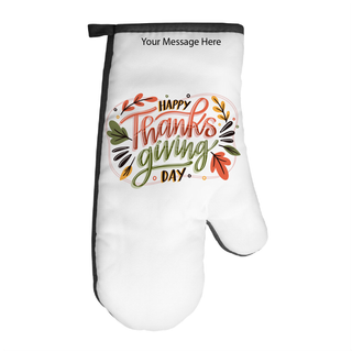 Happy Thanksgiving Custom Oven Mitt - Things Engraved