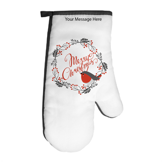 Merry Christmas Custom Oven Mitt - Things Engraved