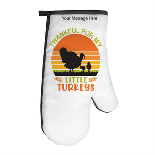 Little Turkeys Thanksgiving Oven Mitt - Things Engraved