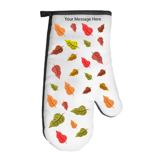 Falling Leaves Thanksgiving Oven Mitt - Things Engraved