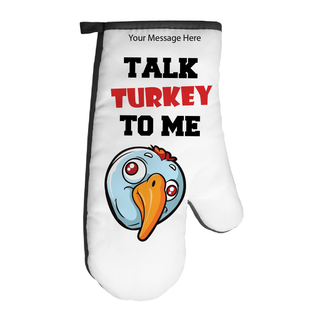 Talk Turkey To Me Oven Mitt - Things Engraved