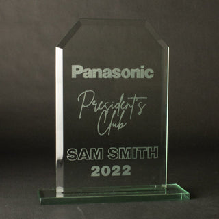 Modern Silhouette Glass Award - Things Engraved