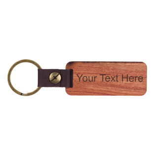 Rose Wood Keychain - Things Engraved