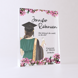 The Graduates Full Colour Glass Wedge Award LRG - Things Engraved