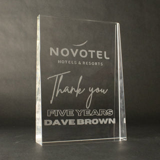 Sophisticated Wedge Glass Trophy-LRG - Things Engraved